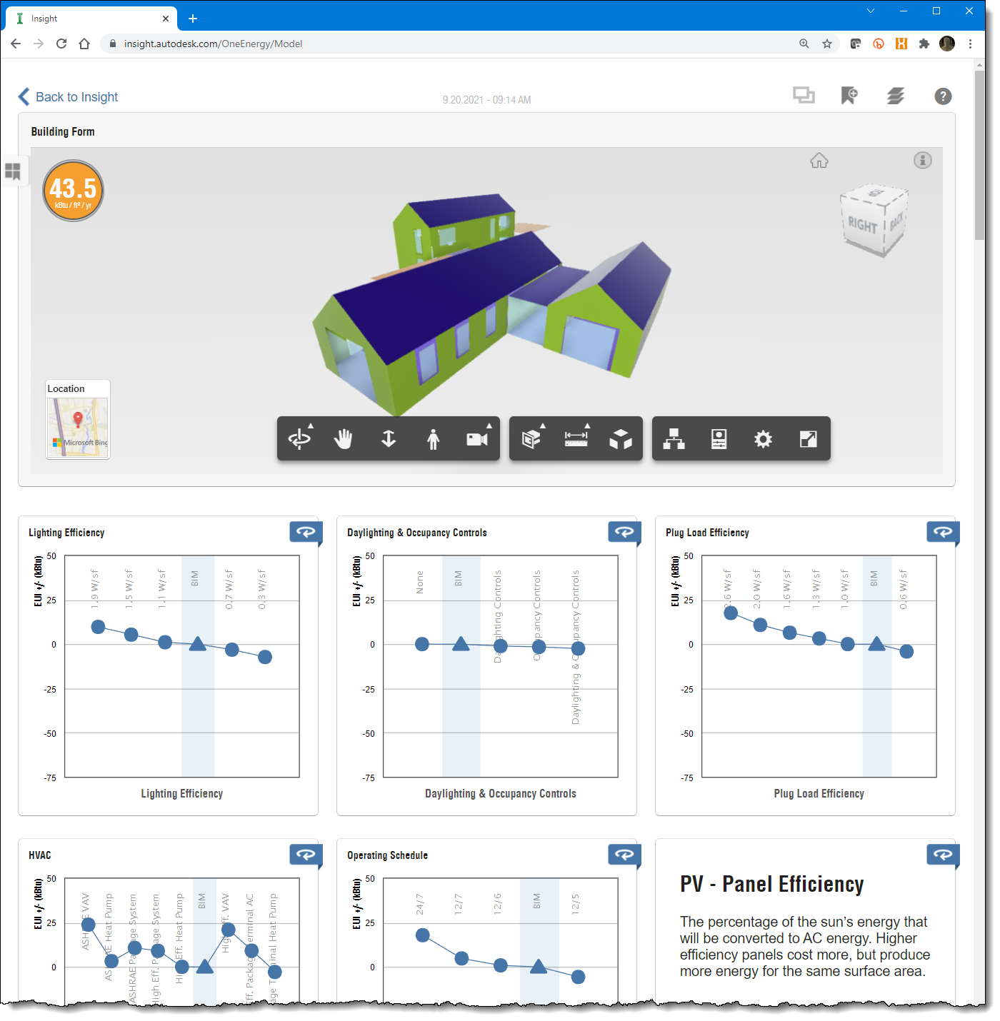 Autodesk Insight User Interface Example