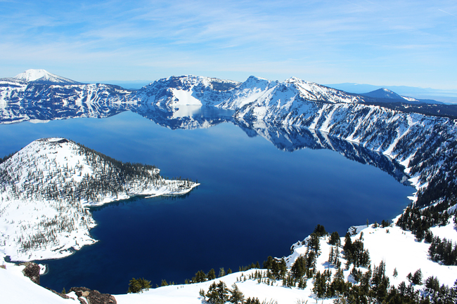 14_Snowshoed to the top of Crater Lake