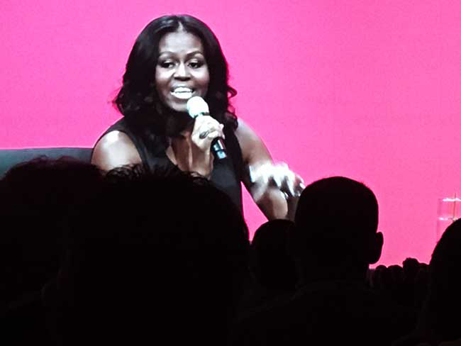 Michelle Obama gave the keynote address.
